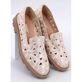Seastar Gold openwork moccasins beige 1