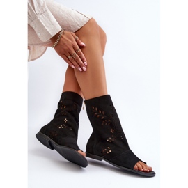 Zazoo 3437 Black upper sandals 1