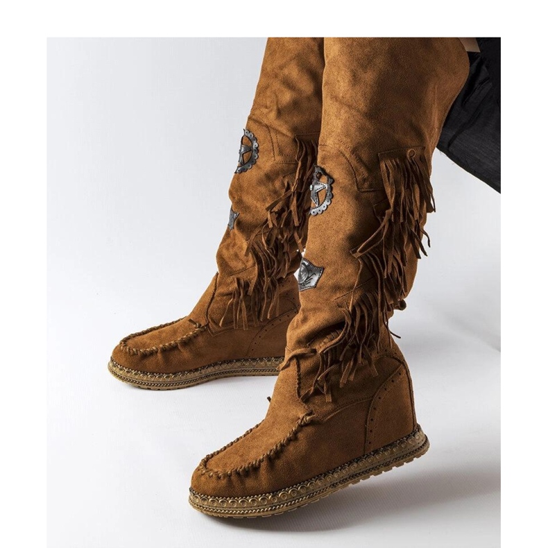 Brown wedge boots by Cascia - Solea 1