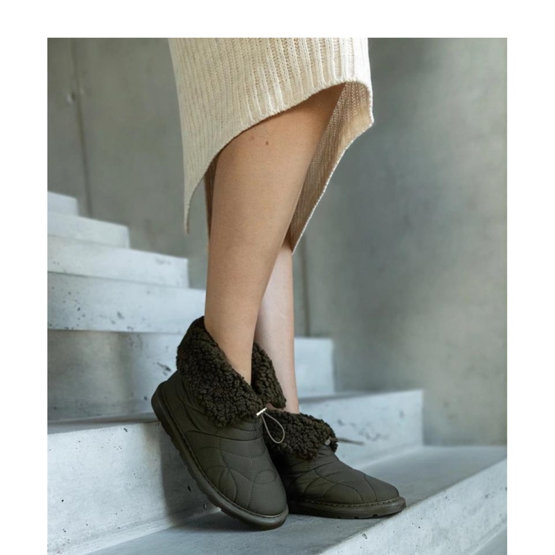 Green insulated snow boots with cuff Caellita - Solea 2