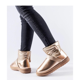 Brown shiny short snow boots from Delaune - Solea 1