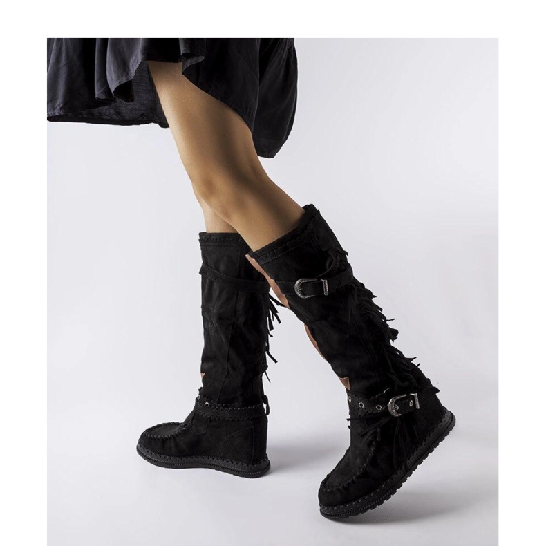 Black boots with a covered wedge Filiberta - Solea 1
