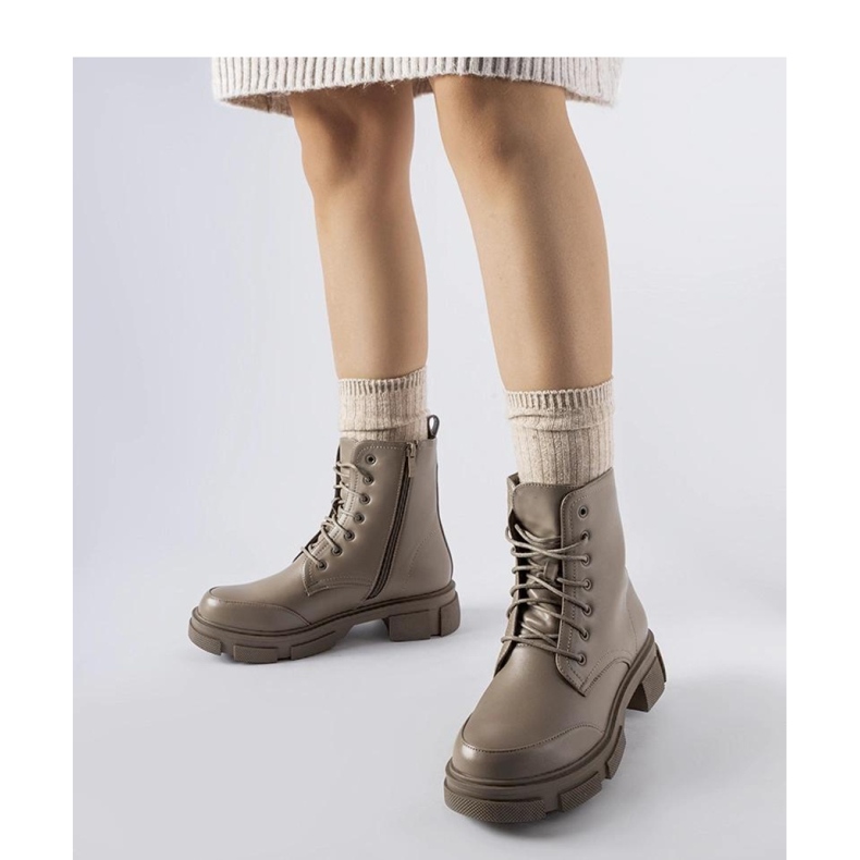 Gray and brown insulated workers' boots Cunningham - Solea 1