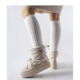 Beige insulated snow boots with elastic Oslavia - Solea 1