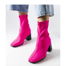 Pink satin ankle boots Laforgen - Solea 1