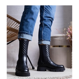 Black ankle boots with a belt Kevin - Solea 1