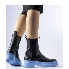 Black shoes with a blue sole Georgette - Solea 1 Black shoes with a blue sole Georgette - Solea 1