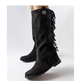 Black Lecore - Solea covered wedge boots 1