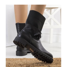 Black ankle boots with elastic upper Ricky - Solea 1