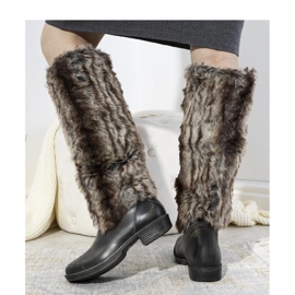 Gray Wellington boots with fur Melgar - Solea grey 1