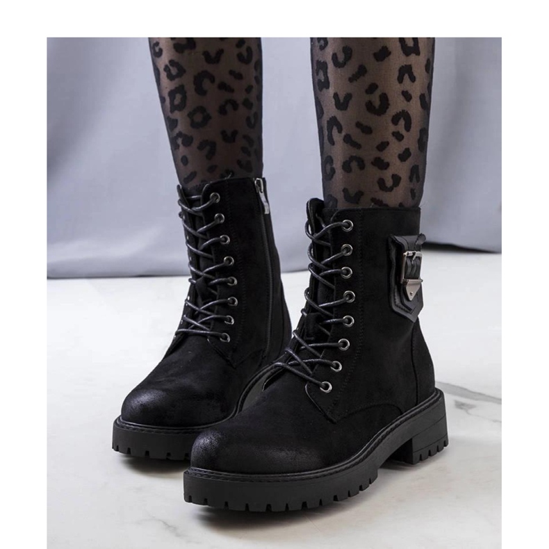 Black Suede Trappers 1