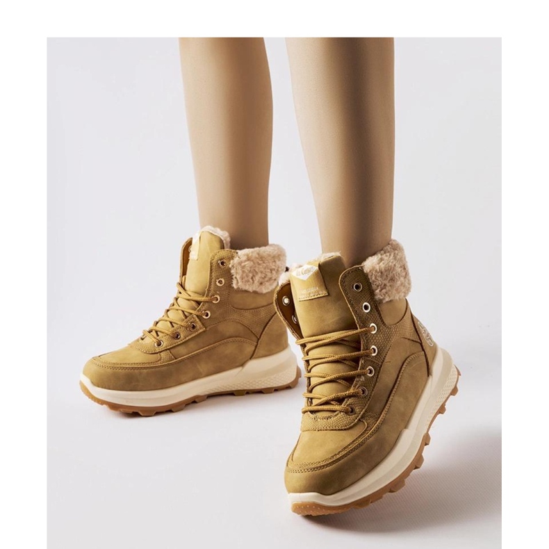 Brown Lee Cooper LCJ-22-44-1361L boots beige 1