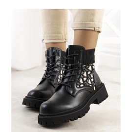 Black boots with a flexible upper 1