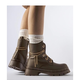 Brown boots with a chain 2