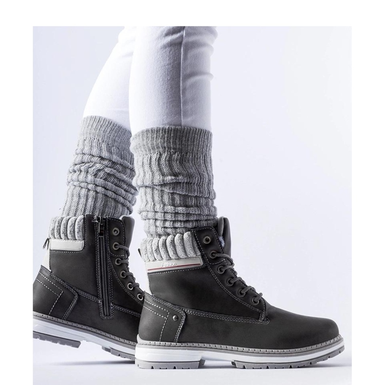 Gray, insulated hiking boots grey 1