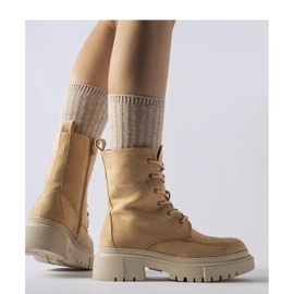 Brown boots with a massive sole black 1