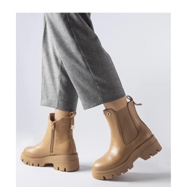 Beige insulated decorative ankle boots 1 Beige insulated decorative ankle boots 1