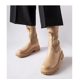Beige eco-suede boots Big Star 1