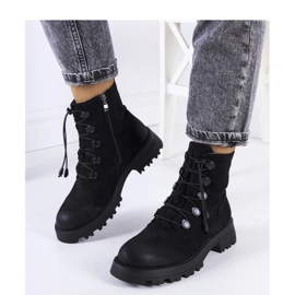 Black eco-suede boots 1 Black eco-suede boots 1
