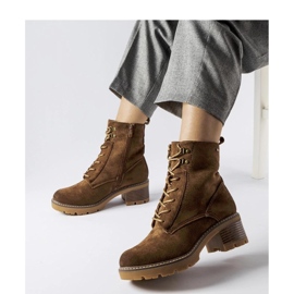 Brown lace-up ankle boots 1