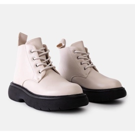 Beige combat boots 1