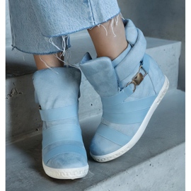 Blue wedge sneakers 1
