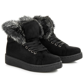 Creepers Boots With Fur black 1