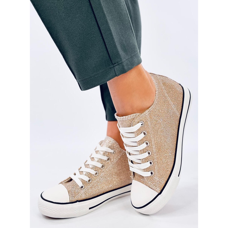Golden wedge sneakers 2