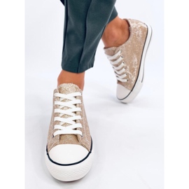 Golden wedge sneakers 1