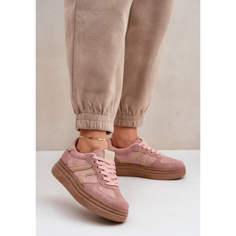 Women's platform sneakers Pink 1