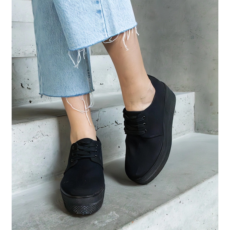 Black Lunde platform shoes 1