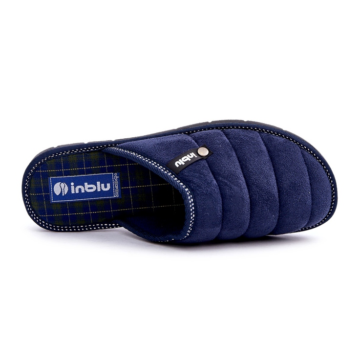 Inblu Comfortable Men's Home Shoes, Navy Blue 2