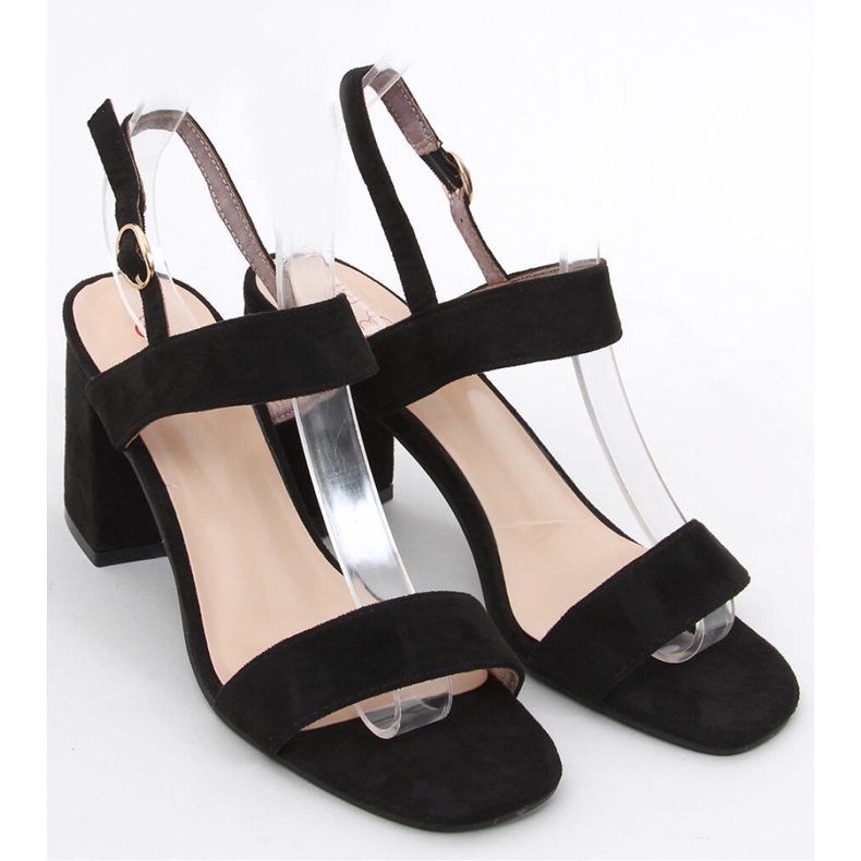 Peony Black high-heeled sandals - Inello 1