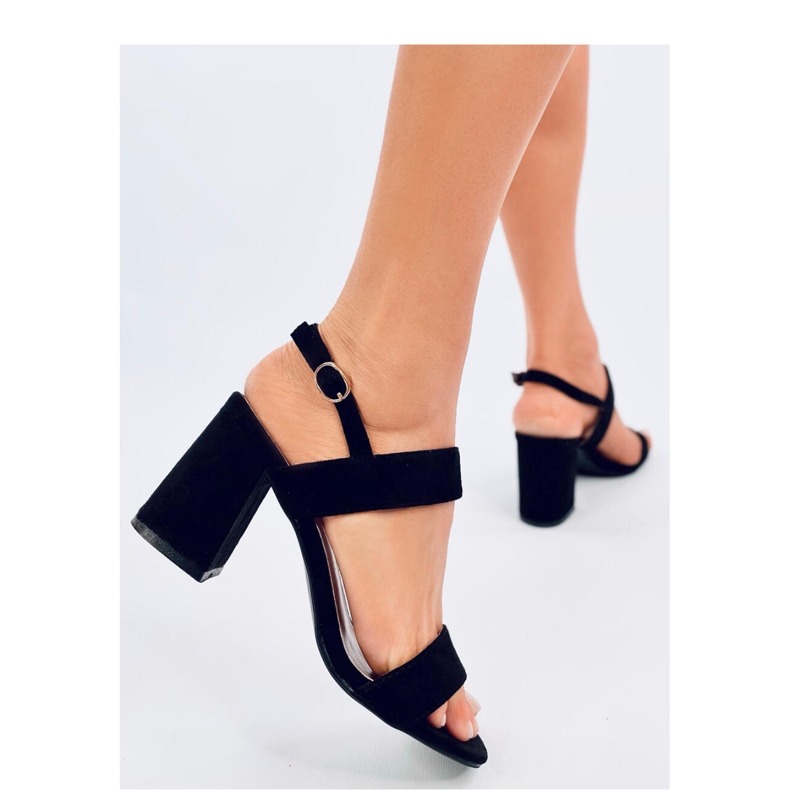 Peony Black high-heeled sandals - Inello 2