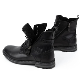 Kampol Men's winter leather boots 155KAM, black 1 Kampol Men's winter leather boots 155KAM, black 1