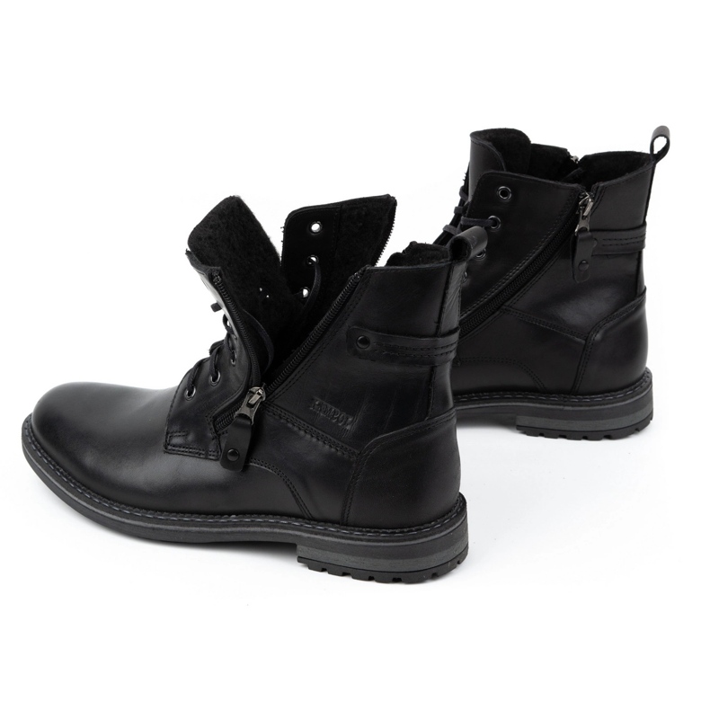 Kampol Men's winter leather boots 155KAM, black 1 Kampol Men's winter leather boots 155KAM, black 1