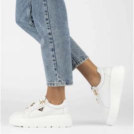 Filippo DP6382/24 Wh leather sneakers white 2