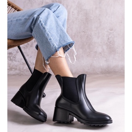 Black galoshes on a high heel 1 Black galoshes on a high heel 1