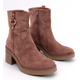 Women's boots insulated with fur beige-khaki 1