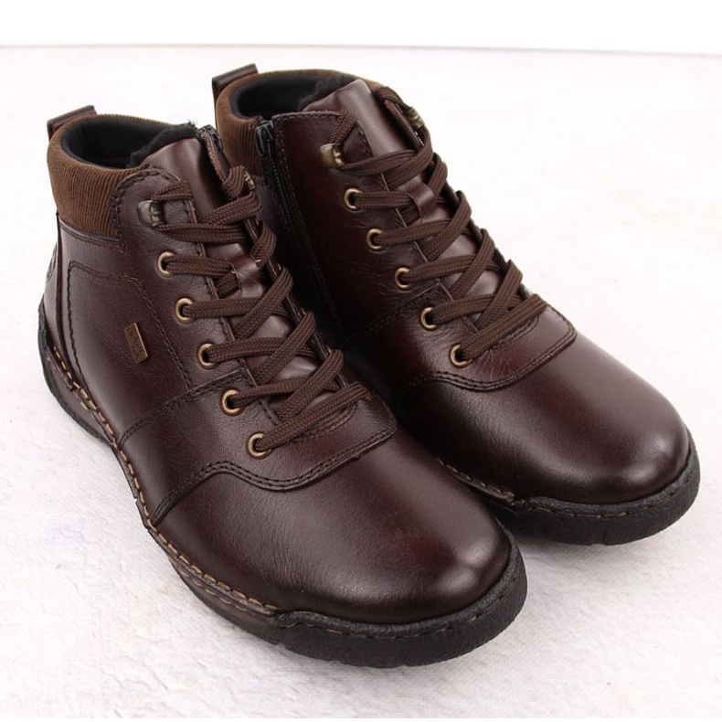 Men's boots insulated with wool rieker rkr747 brown 2