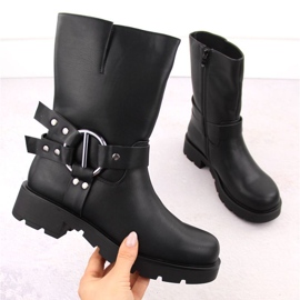 Women's leather boots insulated Potocki 54300 wol277 black 1