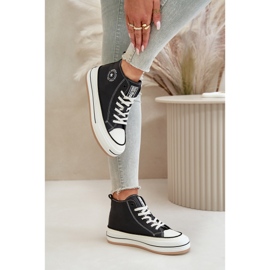 Insulated Women's Sneakers On The Platform Eco Leather Big Star OO274062 Black 4