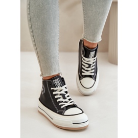Insulated Women's Sneakers On The Platform Eco Leather Big Star OO274062 Black 2