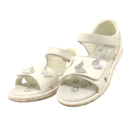 Girls' Velcro sandals in butterflies American Club xD58/22 white 3