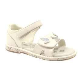 Girls' Velcro sandals in butterflies American Club xD58/22 white 1