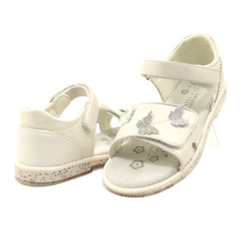 Girls' Velcro sandals in butterflies American Club xD58/22 white 4