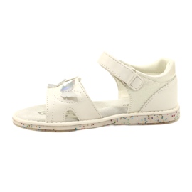Girls' Velcro sandals in butterflies American Club xD58/22 white 2