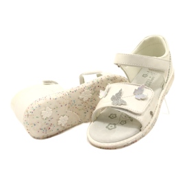 Girls' Velcro sandals in butterflies American Club xD58/22 white 5