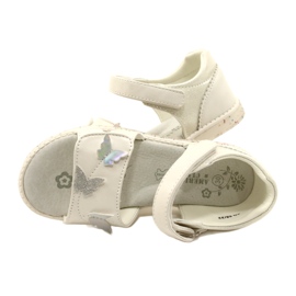 Girls' Velcro sandals in butterflies American Club xD58/22 white 6