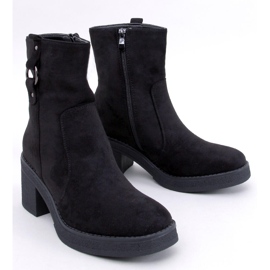 Black wide heel boots 2